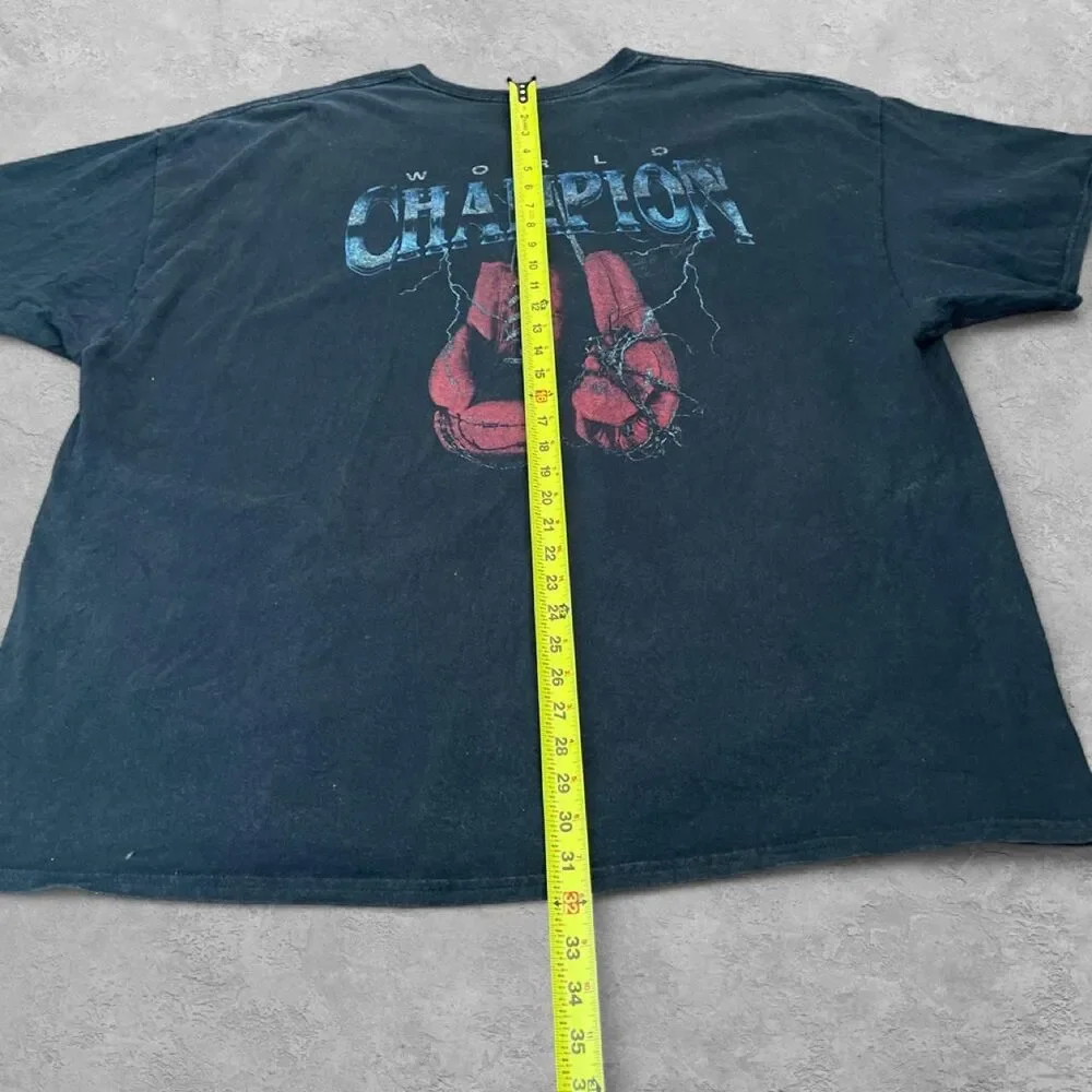 Vintage Mike Tyson T-Shirt Black Mens XXXL Goat Crew Double Sided